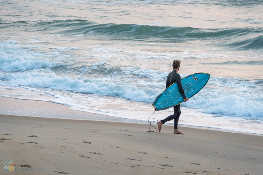A surfer on the Outer Banks
