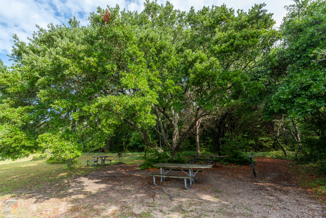 Buxton Woods picnic table at the Cape Hatteras Lighthouse site