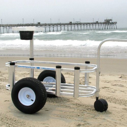 Aluminum fishing beach cart
