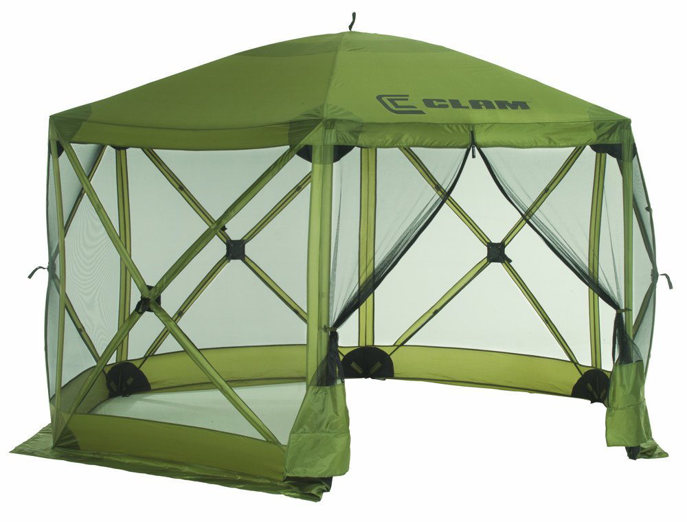 Beach canopy with screen walls