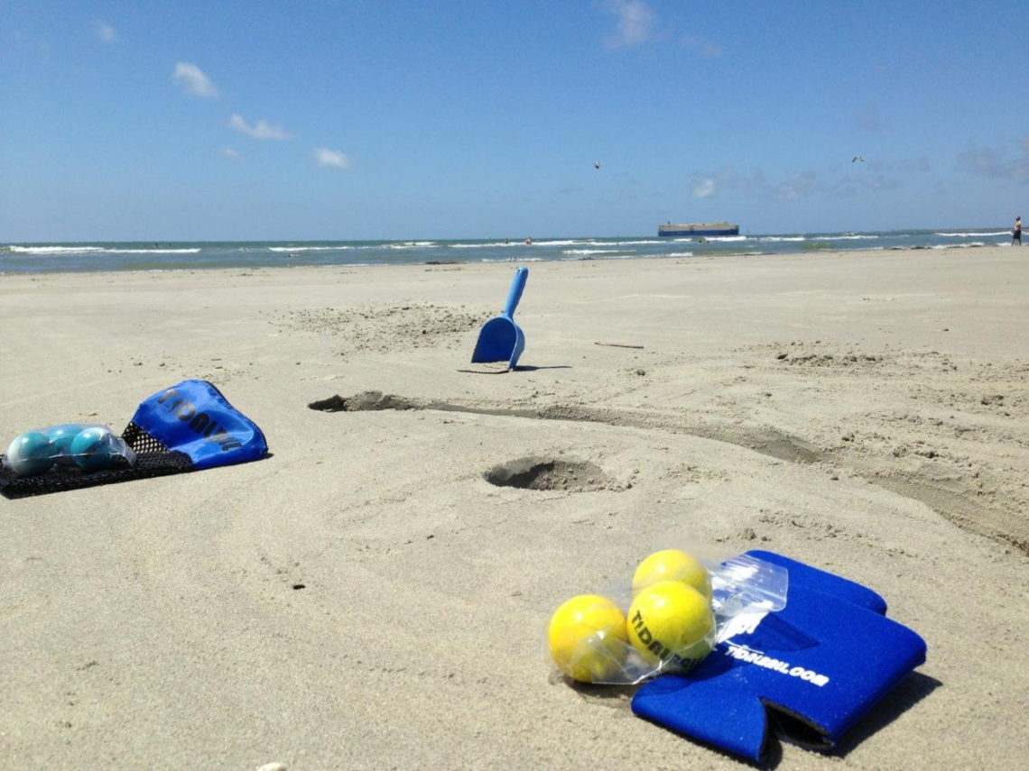 Beach bocce set