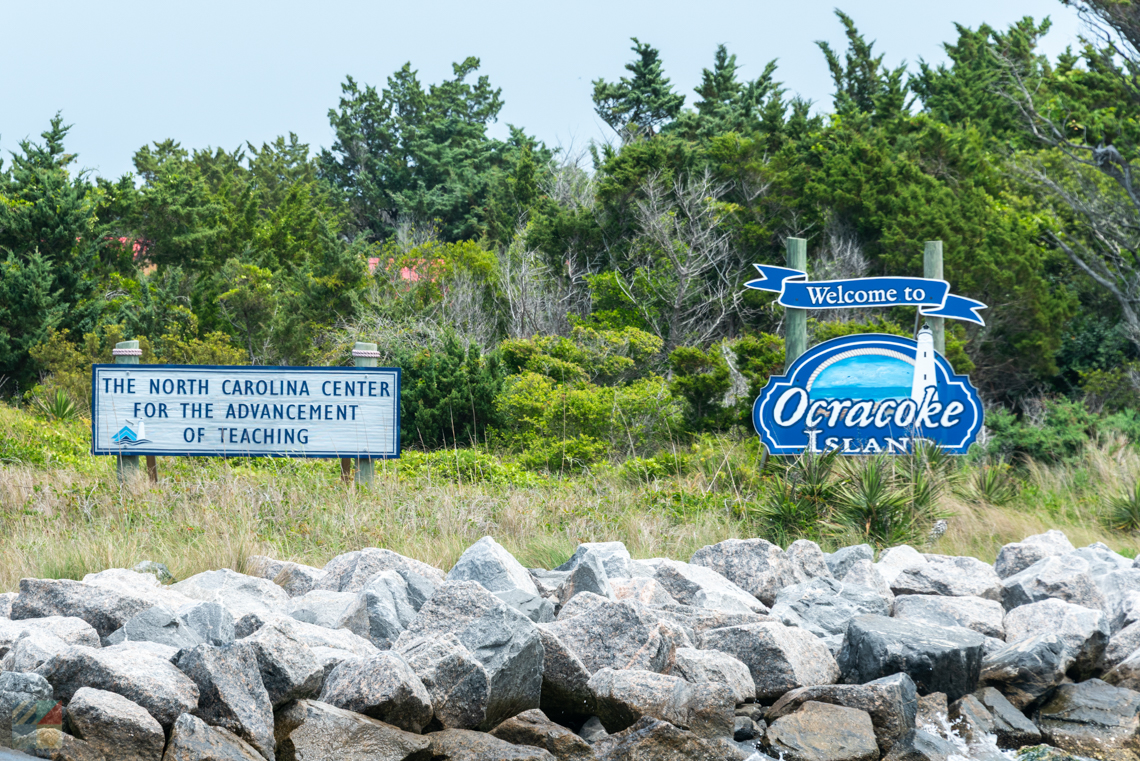 Ocracoke Inlet sign