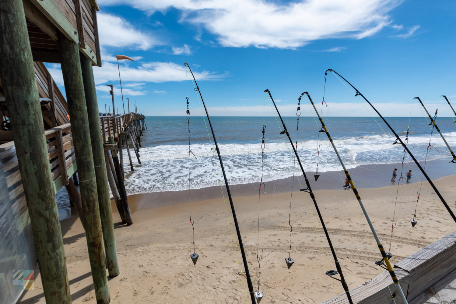 Fishing rods on Avalon Pier