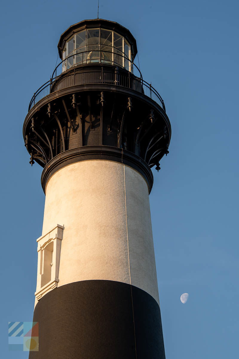Bodie Island Lighthouse and the Moon