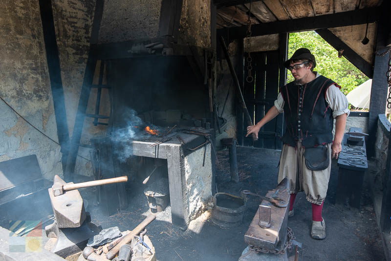 Roanoke Island Festival Park blacksmith - Manteo, NC