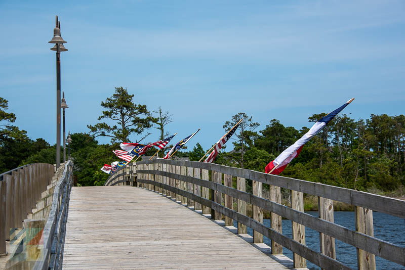 Manteo, NC foot bridge to Roanoke Island Festival Park